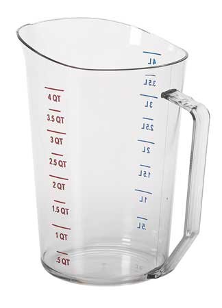 Liquid Measuring Cup, 4 Qt., Clear