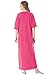 Dreams & Co. Women's Plus Size Long French Terry Zip-Front Robe (Petite Available)