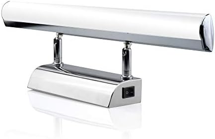 16.9 inch LED Bathroom Vanity Lighting - Lustaled 7W Stainless Steel Mirror Front Lamp Warm White 3000K Makeup Wall Lights for Bedroom Cabinet Vanity Table