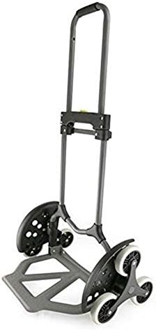 DNSJB Lightweight Portable Trolley Dolly Multifunctional All-Terrain Stair Climbing Folding Hand Truck, Push Cart Collapsible Trolley Luggage Aluminum Alloy