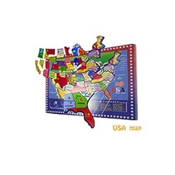Garlictoys 46 Pieces USA Map-The Learn Puzzle