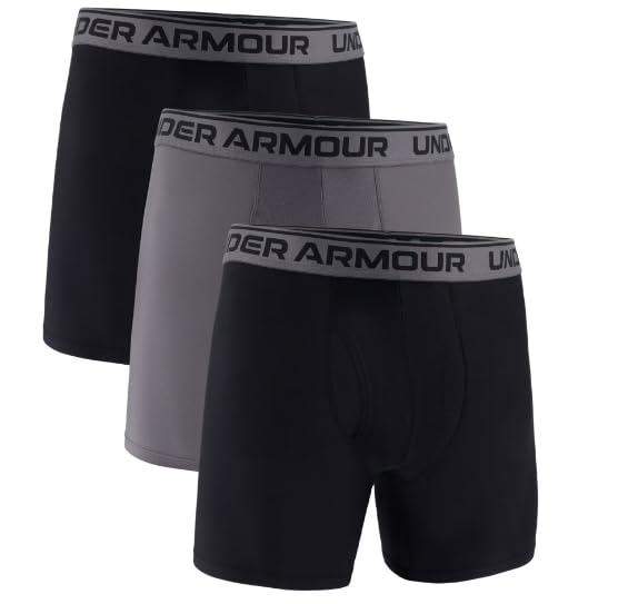 Under Armour Tech 6-inch Novelty Boxerjock 2-pack, Mod Gray (013)/Jet Gray, Small Image