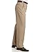 Haggar mens Cool 18 Stria Hidden Expandable Waistband Plain Front dress pants, British Khaki, 38W x 29L US
