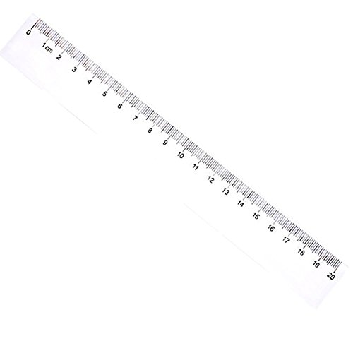 Hosaire Plastic Ruler Straight Ruler Plastic Measuring Tool 8 Inches Clear Student School Office