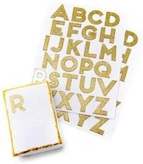 Honorine Rosea Gold Glitter Alphabet Letter Sheets (gold)