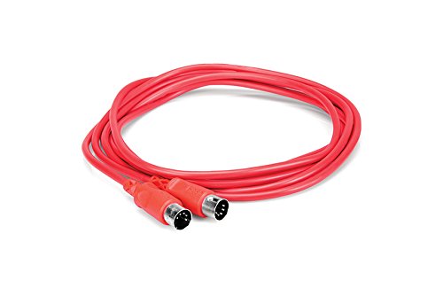 Hosa MID-310RD MIDI Cable, 5-pin DIN to Same, 10 Feet