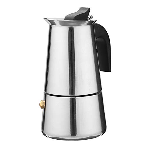 GGGarden 100ML Percolator Stove Top Espresso Moka Coffee Maker Pot Stainless Steel