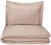 Amazon Basics Light-Weight Microfiber 2 Piece Duvet Cover Set with Snap Buttons - Twin/Twin XL, Taupe, Solid