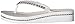 Skechers Cali Women's Vinyassa-Sticks & Stones Flip Flop, White/Silver, 8 US/8 B US