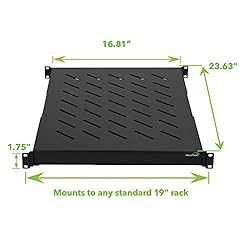 NavePoint 1U 19-Inch Fixed 4-Post Rack Mount Server