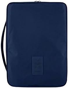 Shirt Tie Organizer Packing Travel Storage Pouch Waterproof for Men Women (Navy)