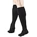 Truform 30-40 mmHg Compression Stockings for Men and Women, Knee High Length, Closed Toe, Black, Large