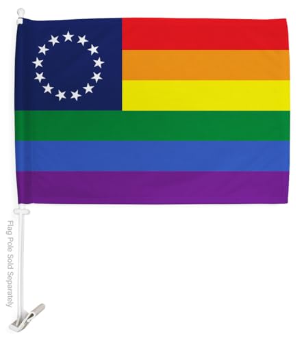 Betsy Ross Pride Cars Decorations Rainbow Flags Bandera para Carros Canvas Truc…