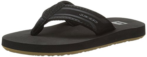 Quiksilver Monkey Wrench Youth Sandal (Toddler/Little Kid/Big Kid), Black/Black/Brown, 6 M US Big Kid