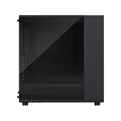 Fractal Design North Charcoal Black Tempered Glass Dark - Wood Walnut Front - Glass Side Panel - Two 140Mm Aspect Pwm Fans Included - Type C Usb - Atx Airflow Mid Tower Pc Gaming Case - View 21