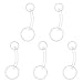 Ruifan 5PCS Clear Acrylic Flexible Bioplast 14G Belly Navel Button Ring Body Jewelry Piercing Kit Set