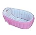 Signstek Baby Infant Travel Inflatable Non Slip Bathing Tub Bathtub Pink