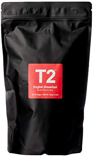 T2 Tea - English Breakfast Black Tea, Tea Bags in Resealable Refill Bag, 120g (4.2oz) T2 Tea - English Breakfast Black Tea, Tea Bags in Resealable Refill Bag, 120g (4.2oz)