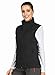 MIER Women's Lightweight Softshell Vest Front-Zip Outdoor Water-Resistant Vest with 7 Pockets, Fleece Lined, Black