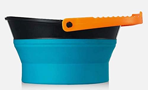 MIJELLO Height Adjustable Water Bucket for Portable, Blue - Image 4