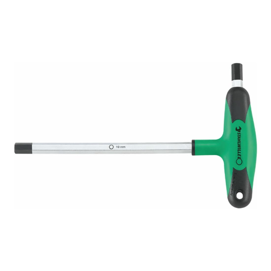 Stahlwille 43252050 10768-2K Hexagon Key Wrench with 2-Component T-Handle, 5mm Opening, 227mm Length, Pack of 10