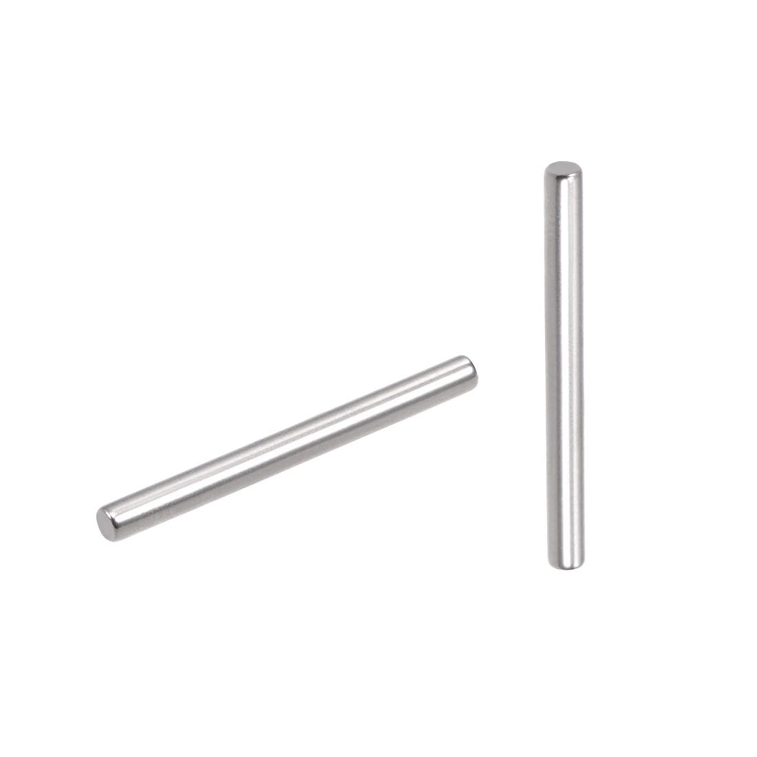 TOP-VIGOR 100Pcs 2mm x 22mm Dowel Pins Shelf Support Pegs, 304 Stainless Steel Cylindrical Shelf Support Pin Fasten Elements Silver Tone