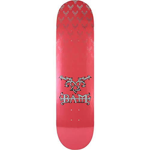 Bam Margera Heartagram Bam Pink/silver Skateboard Deck - 8.2