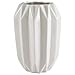 Amazon Brand – Rivet Modern Angled Stoneware Home Decor Flower Vase - 9 Inch, White