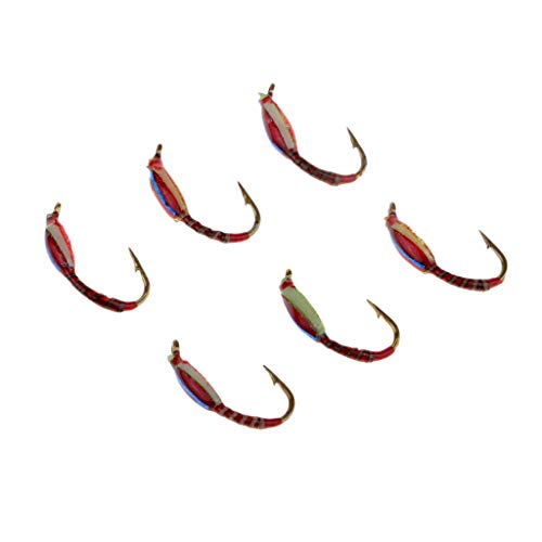Sharplace 6pcs Mouches De Pêche Leurre Appâts Artificiel Buzzer Nymphe Vivid Durable