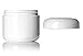 Premium Vials - 1 oz White Double Wall Plastic Jar w/Dome Lid- Pack of 12