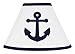 Anchors Away Nautical Navy Blue and White Baby and Childrens Lamp Shade