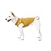 Gooby Fleece Vest Dog Sweater - Honey Mustard, Small - Warm Pullover Fleece Dog Jacket with O-Ring Leash for Small to Medium Dogs