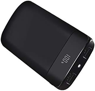 Btopllc Portable 10000mAh Charger Power Bank with Dual USB Ports, Cellphone Charger External Battery Pack, Fast Charging Powerbank Compatible for iPhone, iPad, Smartphones and Android Devices - Black