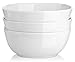 DOWAN 3-Packs Porcelain Serving/Salad Bowls, 2.4 Quart White Fine Large Soup Bowl