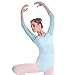 Sprotingbodybuilding Dance Ballet Leotards for Women Girls 3/4 Long Sleeve V-Neck Leotard