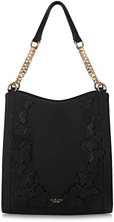 LaBante - Hobo Bag - Sylvaine - Black Handbags Slouch Bag Boho Bag Shoulder Bag for Women | Butterfly Bag Soft Leather Handbags Large Handbags for Women Shopper Bag Vegan Bag PU Leather