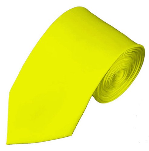 Mens Solid Color 2.75" Slim Tie - Lemon