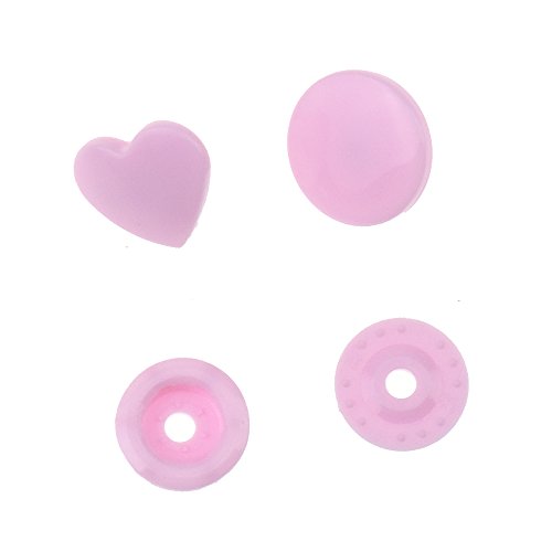 150 Complete Sets Snap Kits Plastic Resin Snap Fastener Buttons KAM T5 Size 20 (1/2") Heart Shape Assorted Rainbow Colors