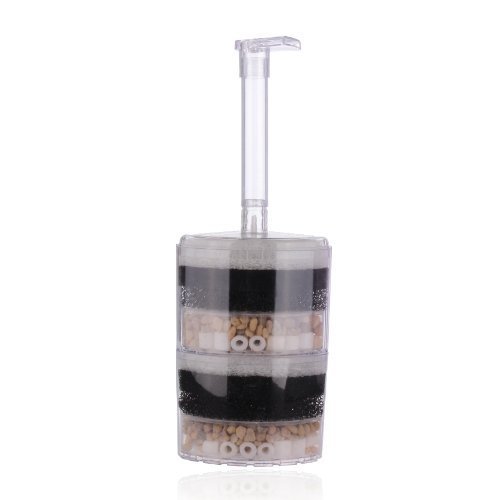 Water & Wood New 2 in 1 Underwater Air Driven Oxygen Releases Aquarium Fish Tank Pond Biochemical Stone Sponge Corner Filter