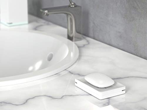 Luvan Soap Dishes case Holder for Bathroom with Drain,Detachable for Easy Cleaning,Made of Food-Grade ABS Plastic,BPA-Free,Keep Soap Dry and Clean,No More Mushy Soap (White,Set of 3) - Thumbnail 4