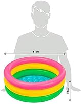 Intex John Adams Leisure 24 inch Sunset Glow Baby Pool Pink Yellow Green view 4