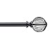 Sheffield Home, AMG, and Enchante Accessories, Ultra - Refined Cage Curtain Rod, 42 to 120-Inch, Pewter