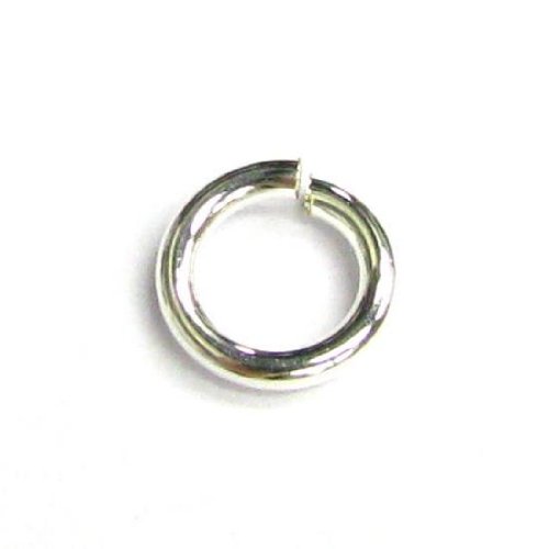 20 pcs Silver Filled .925 6mm Round Open Jump Rings 18 Gauge / 1mm Wire / Connector / Findings / Bright