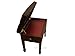 CPS Imports Adjustable Artist Piano Bench Stool in Walnut with Music Storage