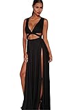 Happy Sailed Women's Novelty Jersey Night Club Craving Maxi Long Dance Dress, One Size Black