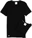 Lacoste Men's 2-Pack Colours Cotton Stretch Crew T-Shirt, Black, X-Large