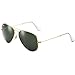 Ray-Ban Men's Aviator 3025 Sunglasses Gold Frame/Green G-15xlt Lens- 55mm