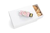 16GB Hand Made Maple Wood - Antique Finish Camera - Retro Style USB 2.0 - 2 piece White paper box with Raffia grass - Rose Quartz Camera