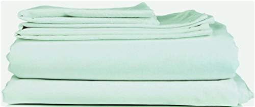Pure Egyptian King Size Cotton Bed Sheets Set (King, 1000 Thread Count) Sea Foam Bedding and Pillow Cases (4 Pc) – Egyptian Cotton Sheets King Size Bed- Sateen Sheets - 15” Deep Pocket King Sheets