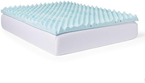 Slumber Solutions Gel Big Bump 4-inch Memory Foam Mattress Topper Blue Full